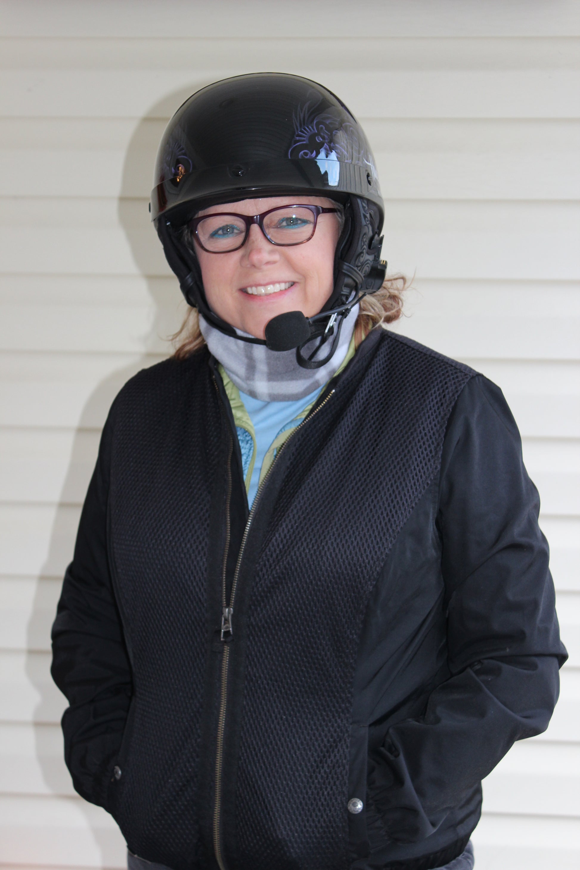 Get ready to ride, our customers love to wear their Meliny™Wrap because it is comfortable and easy to put on and remove without taking off their helmet.